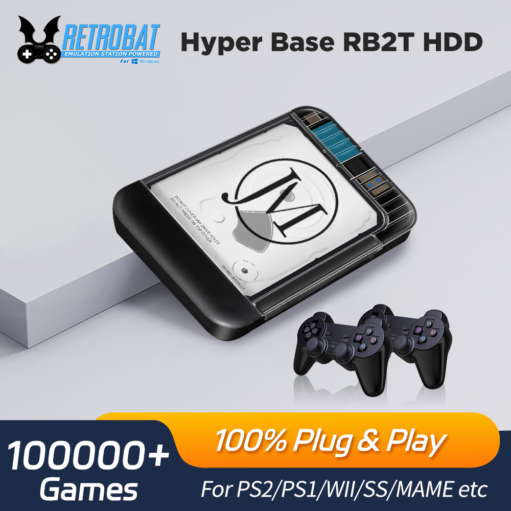 Retro Gaming Hdd - Retrobat 2T 휴대용 외장 게임 HDD,