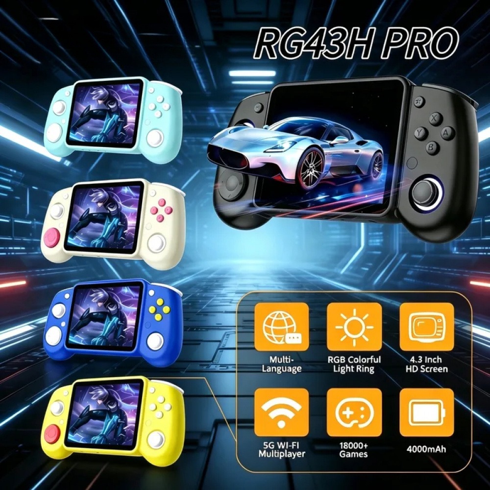 Console Retro Gaming Portable - RG43H Pro 휴대용 레트로 핸드헬드 게임