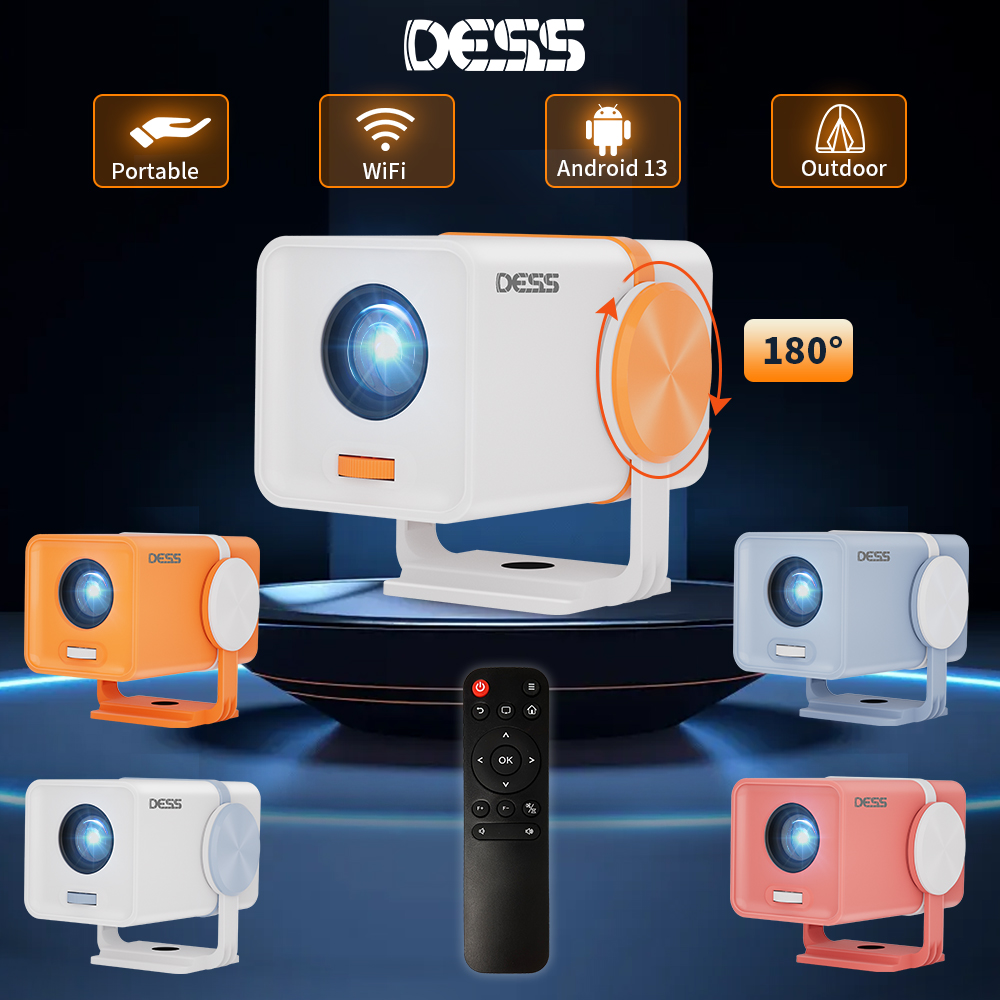 Retro Gaming Projector - DESS 프로젝터 안드로이드 13 듀얼 밴드