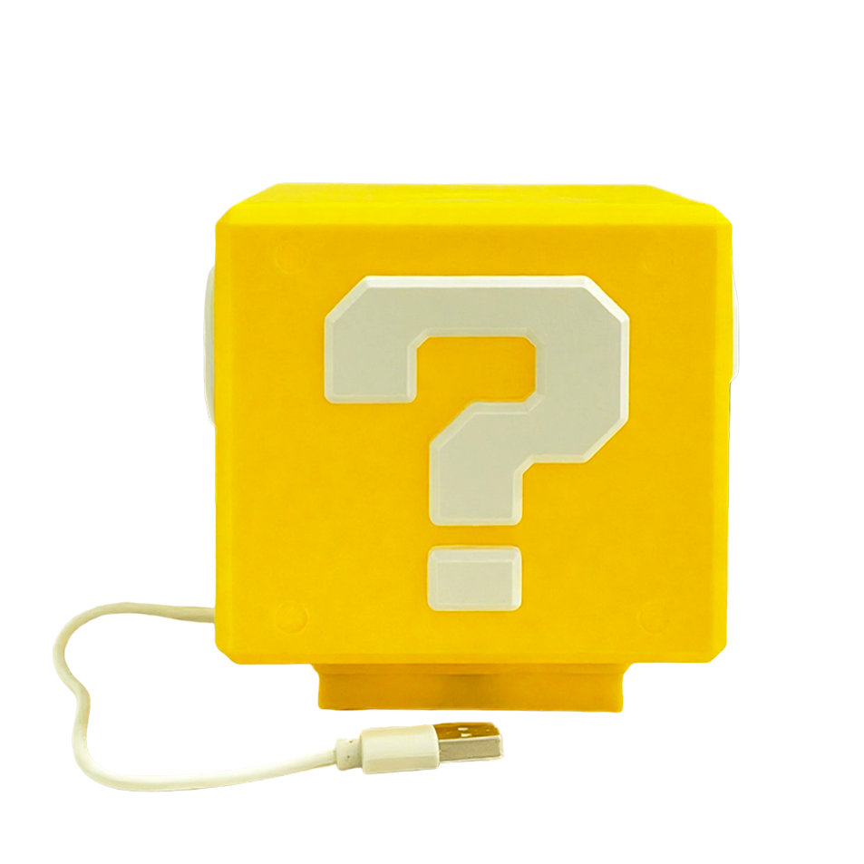 Retro Gaming Projector - 2026 퀘스션 블록 램프 (사운드 효과