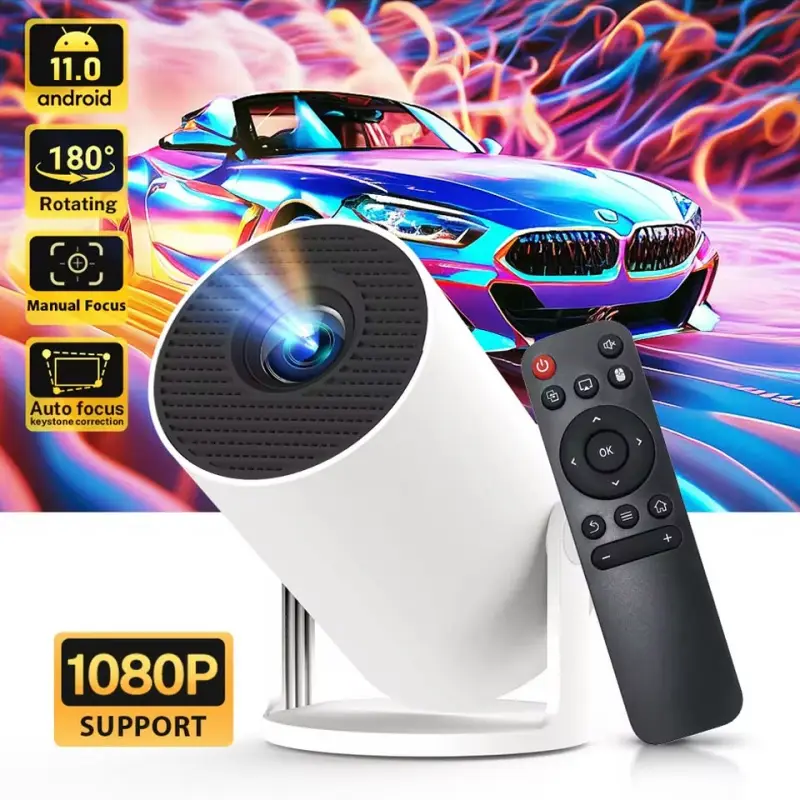 Retro Gaming Projector - 1개 휴대용 1080P 프로젝터 HY300 270도