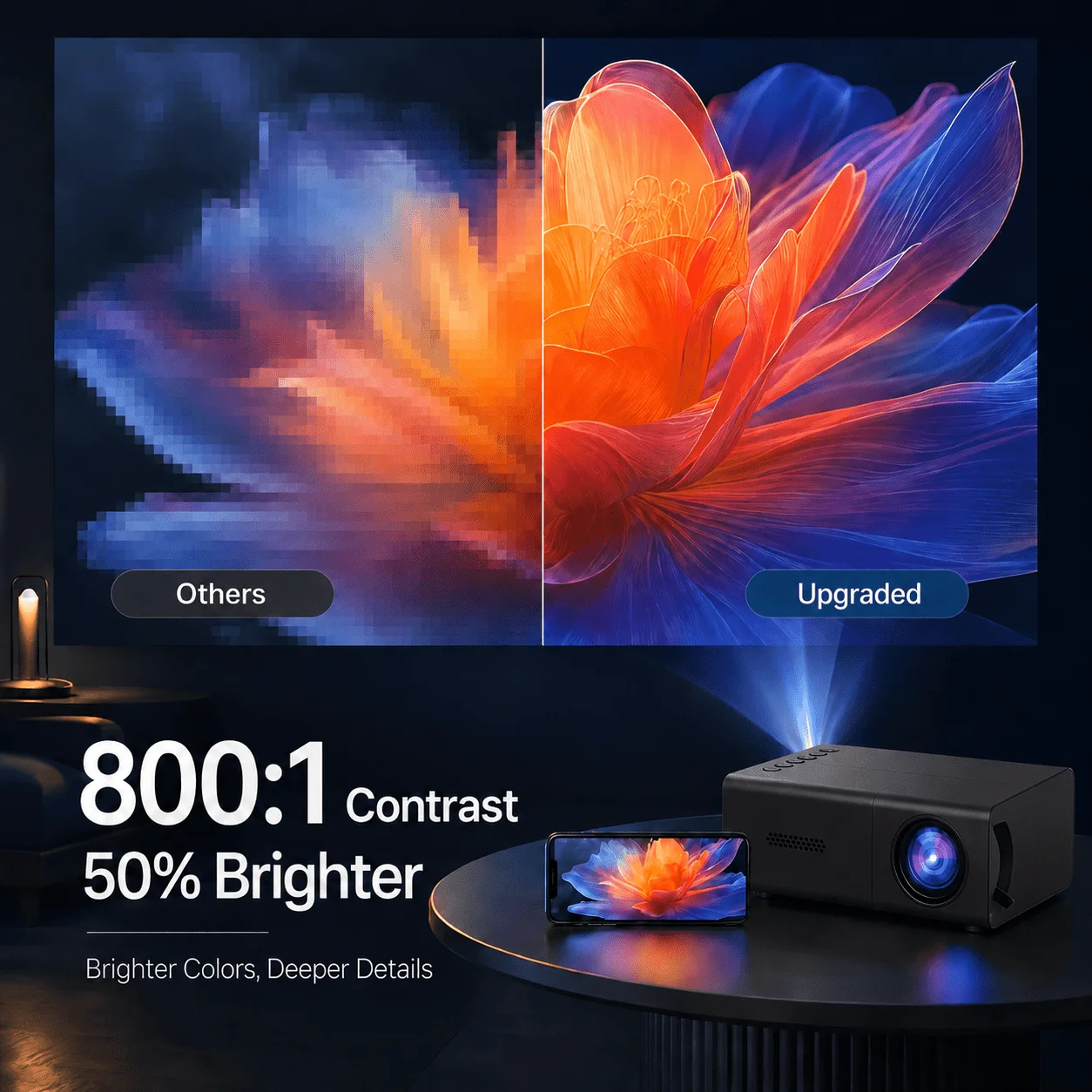 미니 휴대용 프로젝터, 홈시어터 및 게임과 호환 가능, - Retro Gaming Projector 리뷰 및 가격