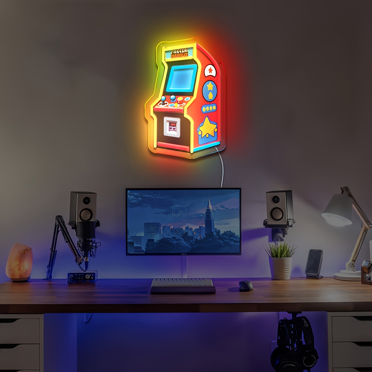 레트로 아케이드 네온 사인 LED 조명 게임룸 장식 빈 - Retro Gaming Projector 리뷰 및 가격