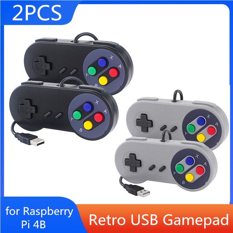 2PCs USB 게임 패드 레트로 게임 조이스틱 유선  - Retro Gaming Raspberry Pi 4 리뷰 및 가격