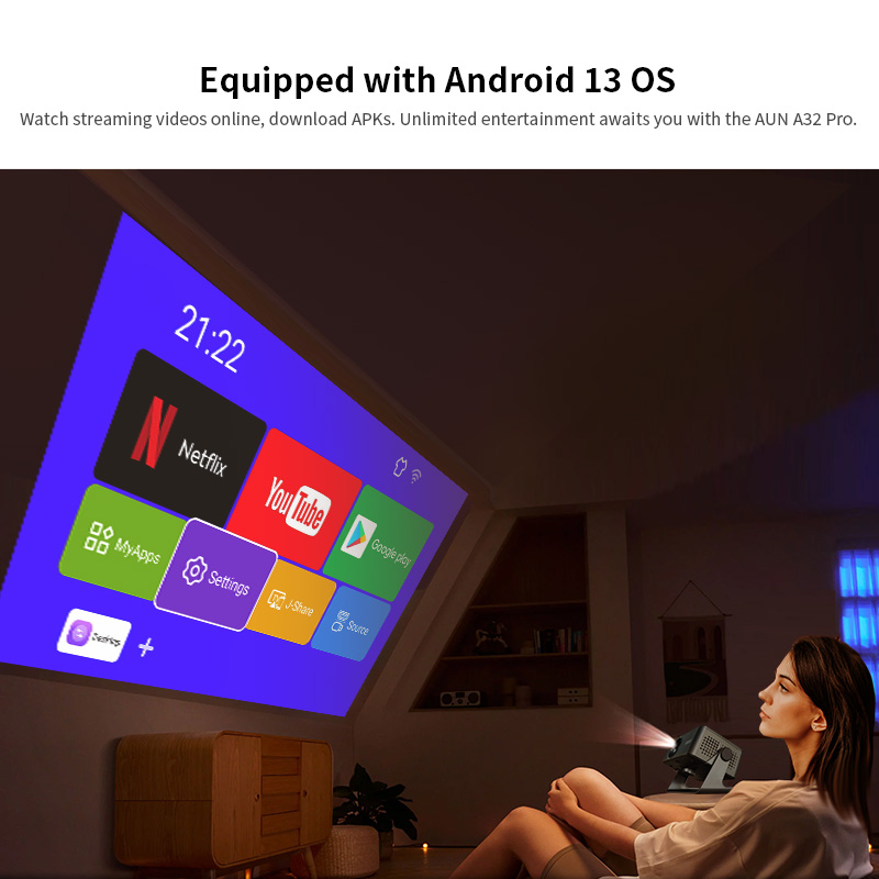 AUN A32 Pro 안드로이드 13 프로젝터 휴대용  - Retro Gaming Projector 리뷰 및 가격