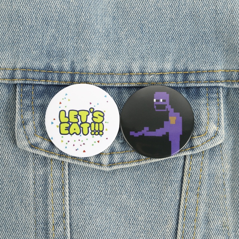 공포 게임 악당 캐릭터 핀 보라색 브로치 'LET'S  - Retro Gaming Accessories 리뷰 및 가격